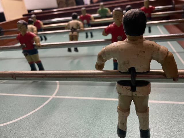 Imagen de fondo de futbolin De madera